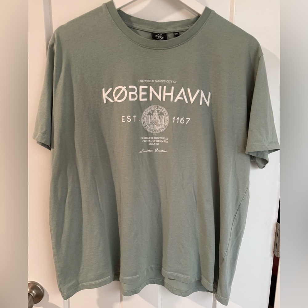 Fox Originals XXL Copenhagen Baby T-Shirt Tourist Travel Casual Back to school